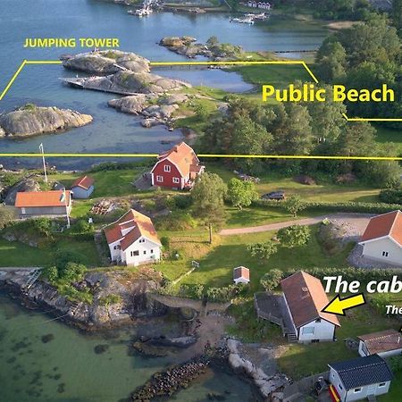 Cabin At The Sea Close To Public Beach With A Jumpingtower Hoviksnas Exterior foto